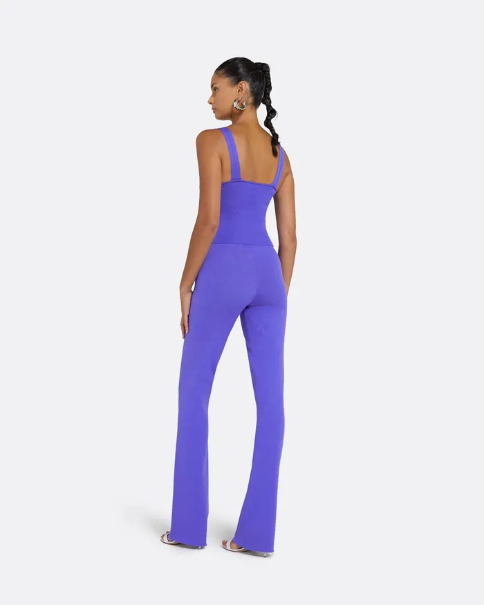 Trousers Khuno Anemone Blue Knit Trousers Anemone Blue Safiyaa Women