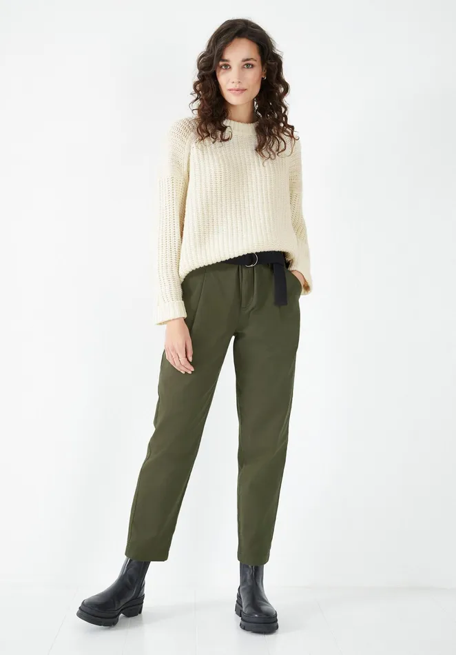 Trousers Women Hush Sade Straight Leg Trousers Khaki