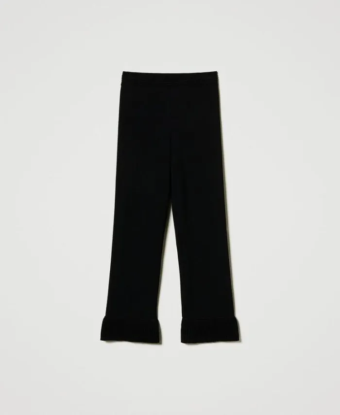 Twinset Flares Flared Knit Trousers Black 8211 Clothing