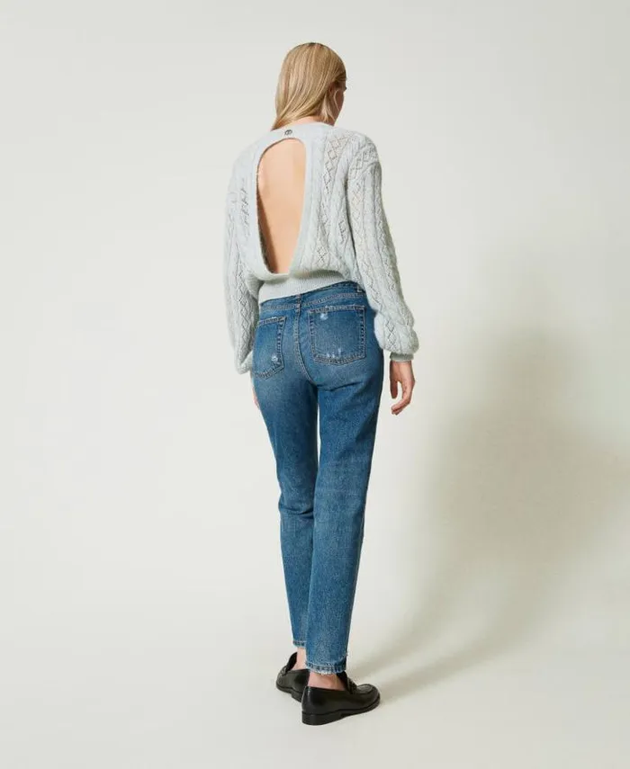 Twinset Jeans Regular Fit Jeans With Belt Denim 8211 Clothing