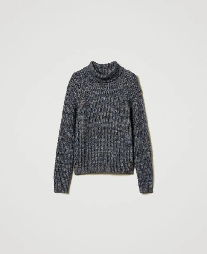 Twinset Jumpers And Cardigans Multicolour Yarn Jumper With Lurex Multicolour Navy Blue 8211 Clothing