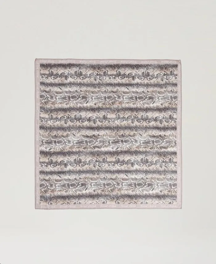 Twinset Scarves Georgette Kefiah With Snake Print Soft Snake Print 8211 Accessories