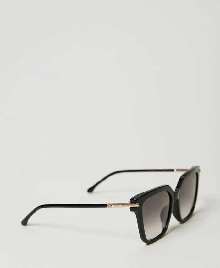 Twinset Sunglasses Geometric Sunglasses With Logo Shiny Black 8211 Accessories