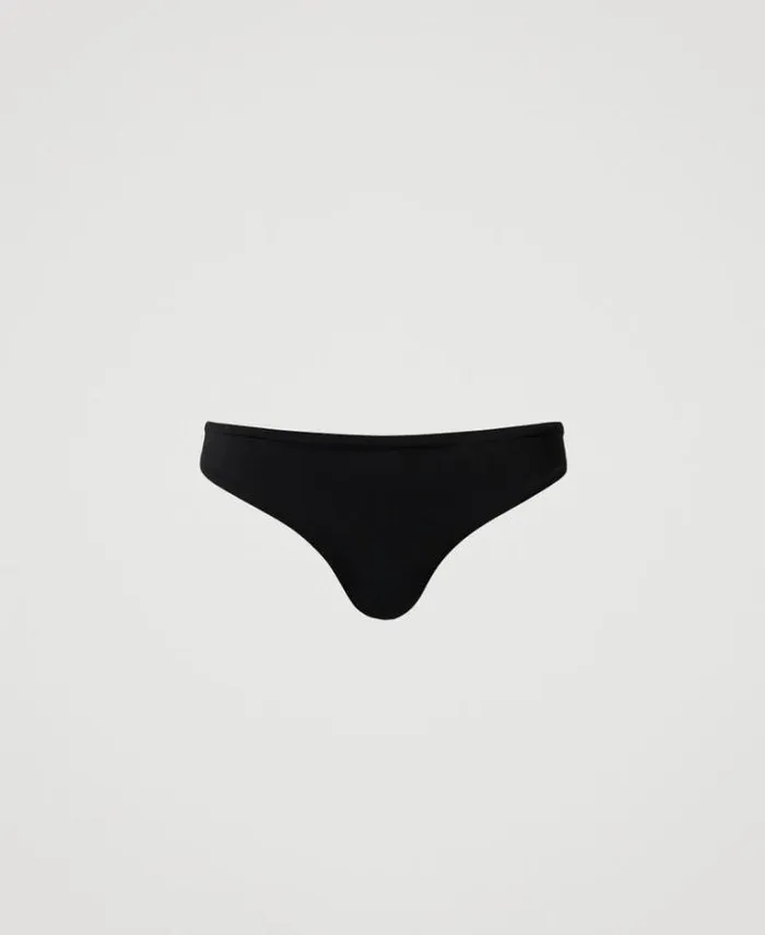 Twinset Underwear And Nightwear Charmeuse Thong Briefs Black 8211 Clothing
