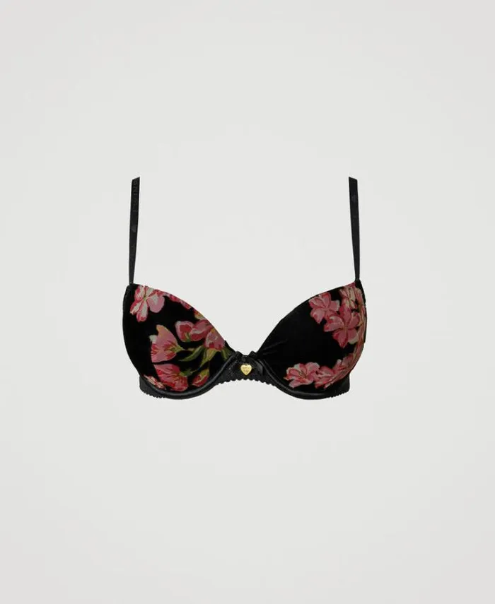 Twinset Underwear And Nightwear Dvor Velvet Pushup Bra Multicolour Blooming 8211 Clothing