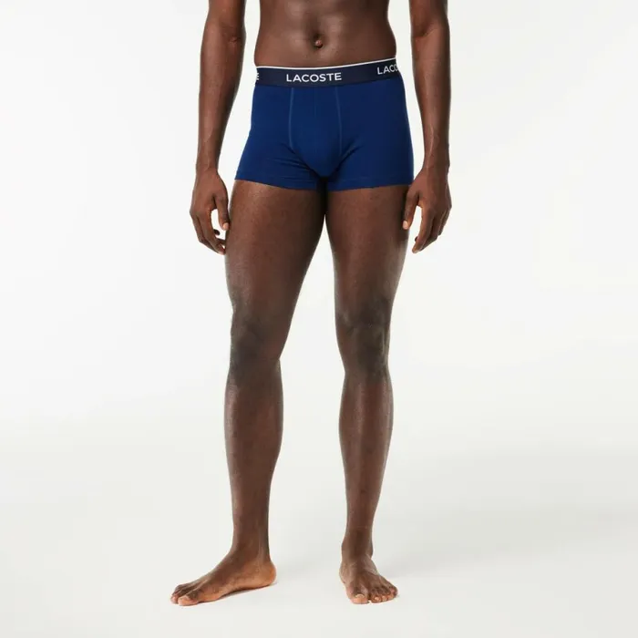 Underwear and Socks Men Lacoste Men039s 3Pack Trunks Dark Green Navy Blue Light Green Jci