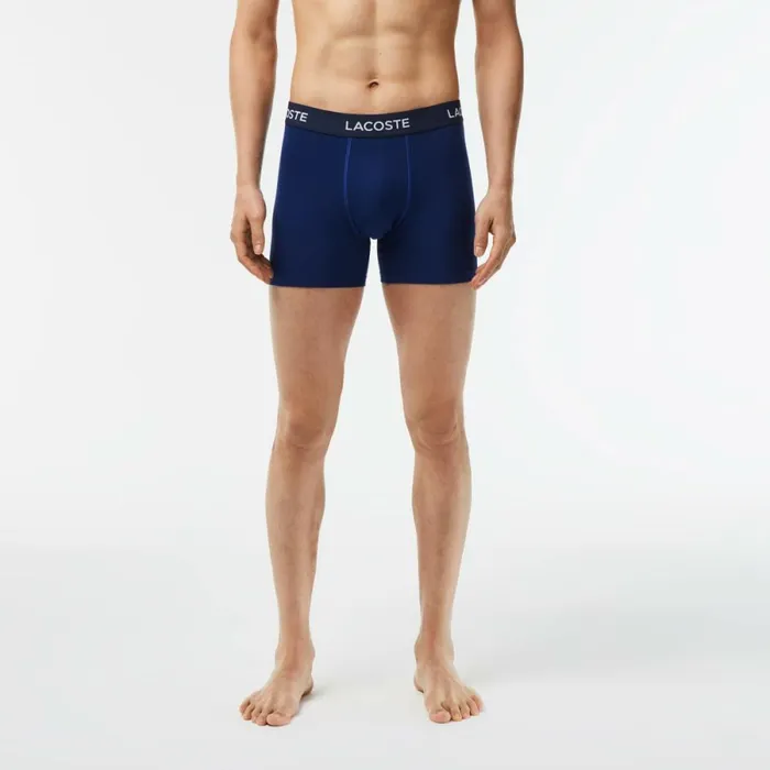 Underwear and Socks Men Lacoste Mens 5Pack Logo Waist Boxers Methylene Blue F9f