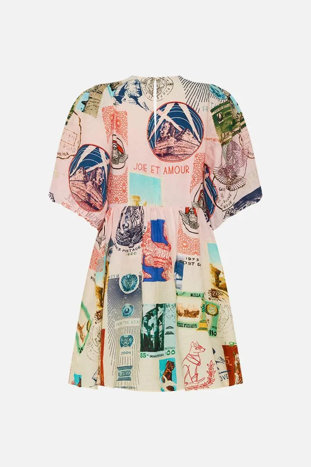 V NECK PUFF SLEEVE SHORT DRESS HAUTE PASSPORT Haute Passport Womens Camilla Dresses