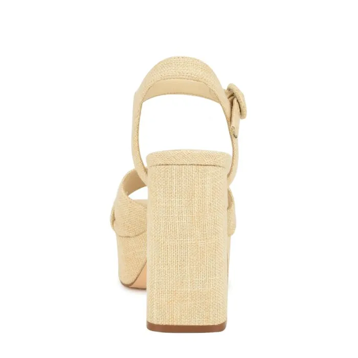 Vallen Strappy Platform Sandals Natural Raffia Women Nine West Sandals Vallen Strappy Platform Sandals Natural Raffia Women Nine West Sandals