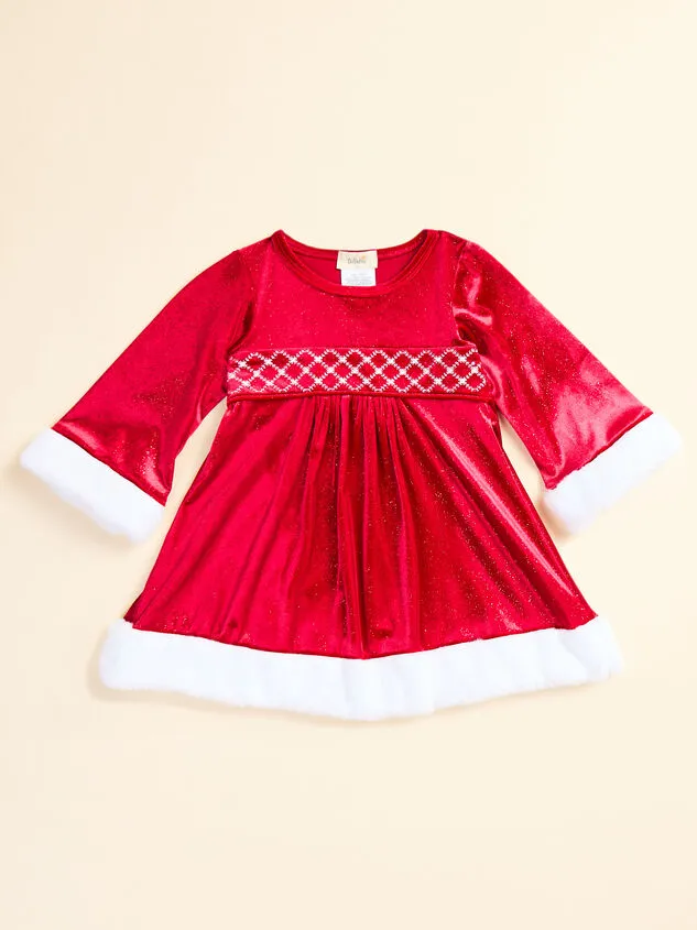 Velvet Santa Baby Dress Red Girl Altar039d State Playwear