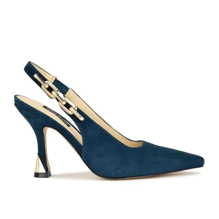 Veroni Slingback Pumps Dark Blue Women Nine West Heels