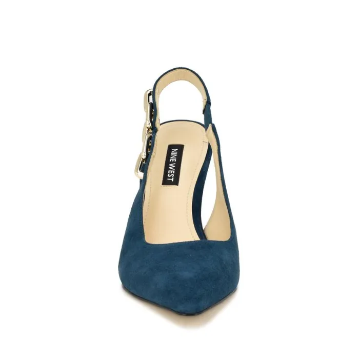 Veroni Slingback Pumps Dark Blue Women Nine West Heels Veroni Slingback Pumps Dark Blue Women Nine West Heels