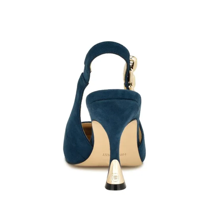 Veroni Slingback Pumps Dark Blue Women Nine West Heels Veroni Slingback Pumps Dark Blue Women Nine West Heels