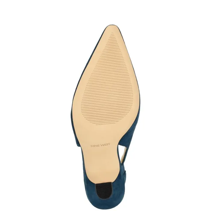 Veroni Slingback Pumps Dark Blue Women Nine West Heels Veroni Slingback Pumps Dark Blue Women Nine West Heels
