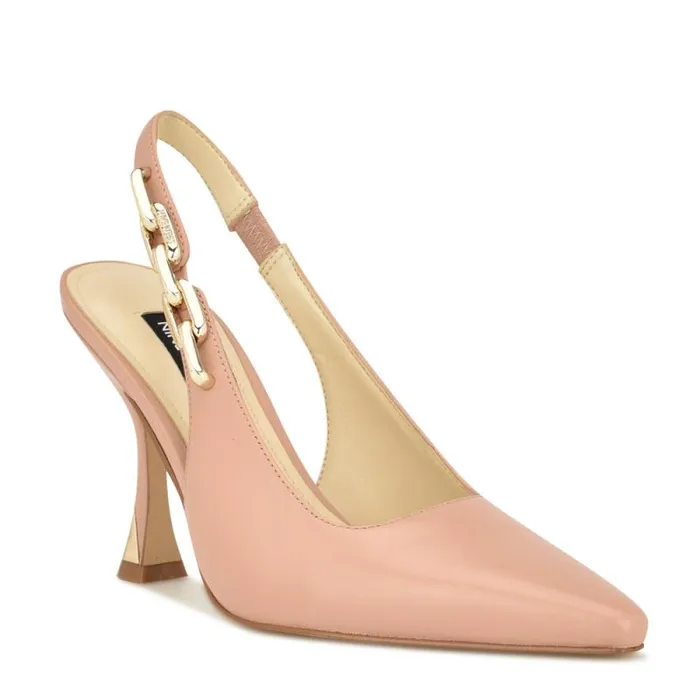 Veroni Slingback Pumps Natural Leather Women Nine West Heels Veroni Slingback Pumps Natural Leather Women Nine West Heels