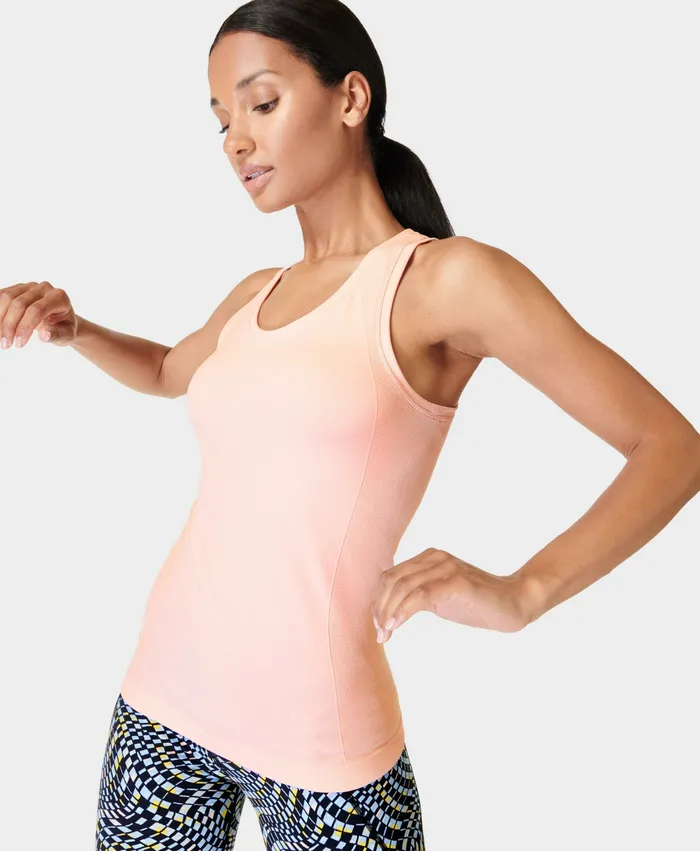Vest Tops Women Sweaty Betty Athlete Seamless Gym Vest Sorbet Pink