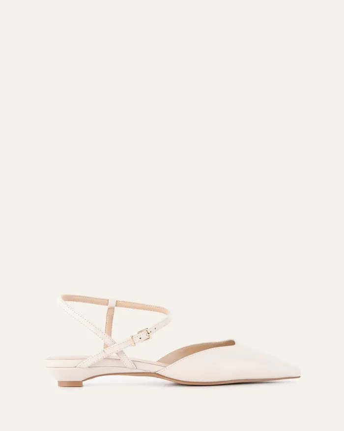 Virginie dress flats off white leather DRESS jomercer Women