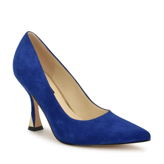 Vylot Pointy Toe Pumps Blue Suede Women Nine West Heels Vylot Pointy Toe Pumps Blue Suede Women Nine West Heels