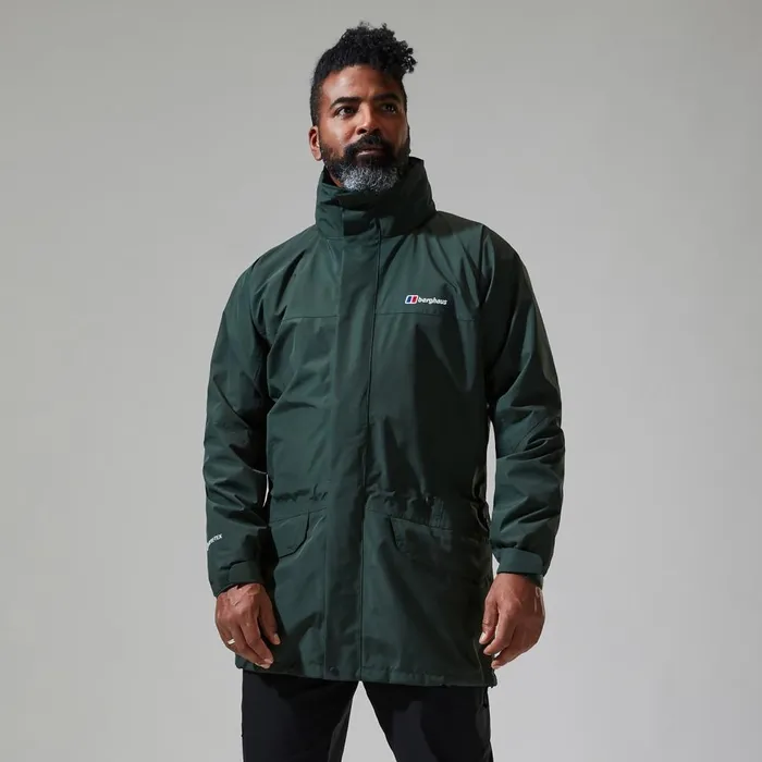 Waterproof Men Berghaus Long Cornice InterActive Jacket 8211 Dark Green