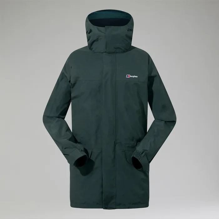 Waterproof Men Berghaus Long Cornice InterActive Jacket 8211 Dark Green