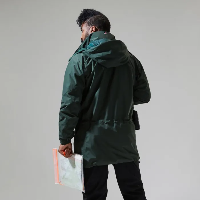Waterproof Men Berghaus Long Cornice InterActive Jacket 8211 Dark Green