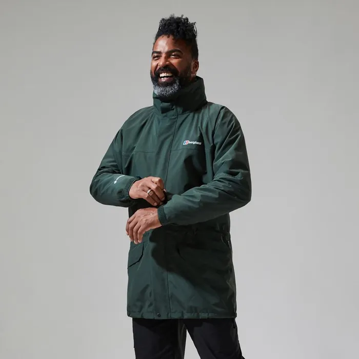 Waterproof Men Berghaus Long Cornice InterActive Jacket 8211 Dark Green