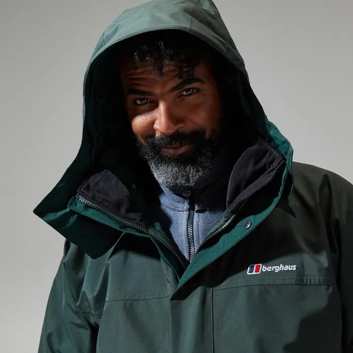 Waterproof Men Berghaus Long Cornice InterActive Jacket 8211 Dark Green