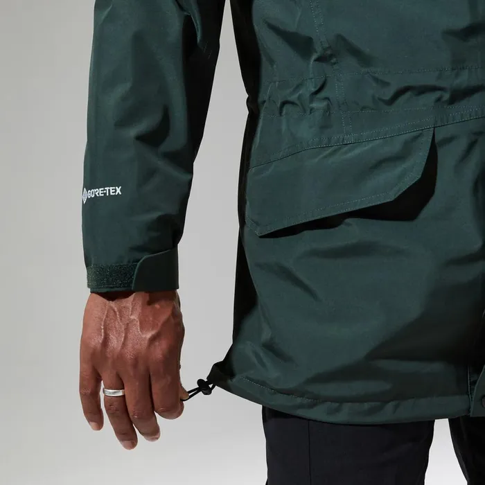 Waterproof Men Berghaus Long Cornice InterActive Jacket 8211 Dark Green