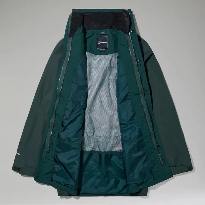 Waterproof Men Berghaus Long Cornice InterActive Jacket 8211 Dark Green