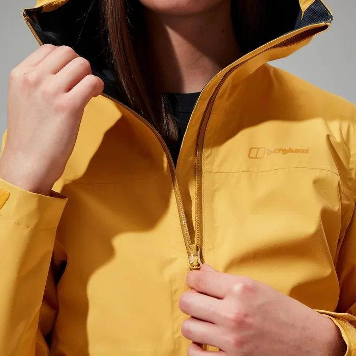 Waterproof Women Berghaus Arnaby Hooded Waterproof Jacket 8211 Yellow