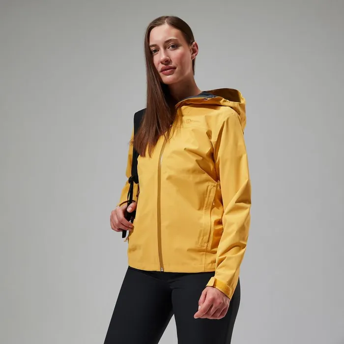 Waterproof Women Berghaus Arnaby Hooded Waterproof Jacket 8211 Yellow