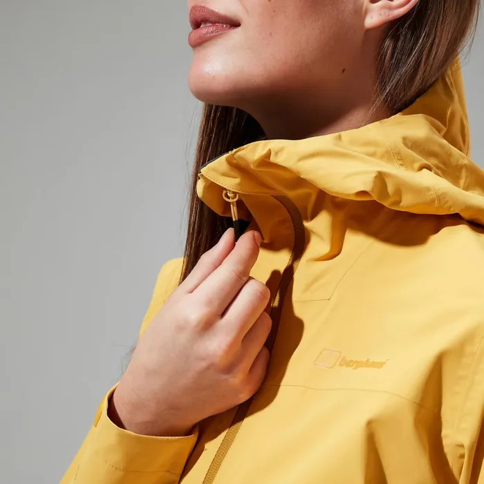 Waterproof Women Berghaus Arnaby Hooded Waterproof Jacket 8211 Yellow