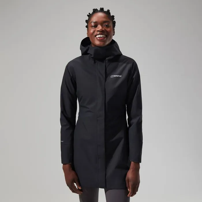 Waterproof Women Berghaus Omeara Long Jacket 8211 Black