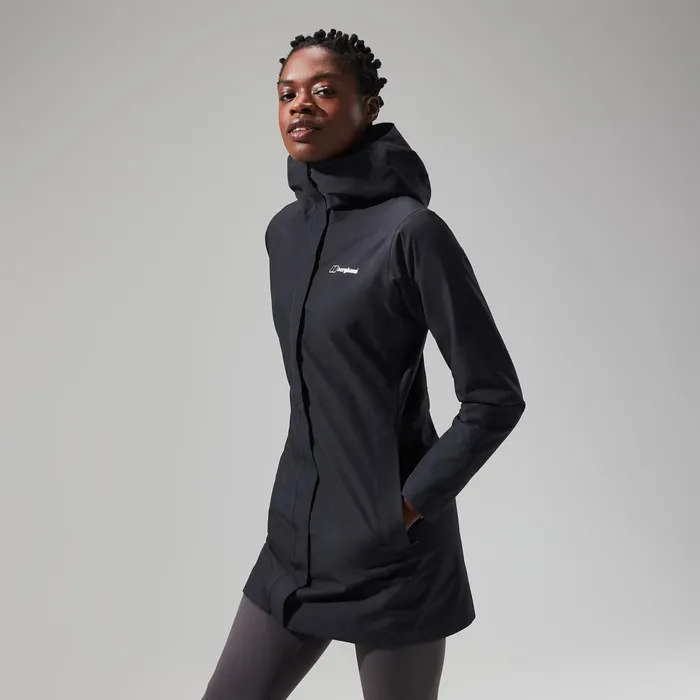Waterproof Women Berghaus Omeara Long Jacket 8211 Black