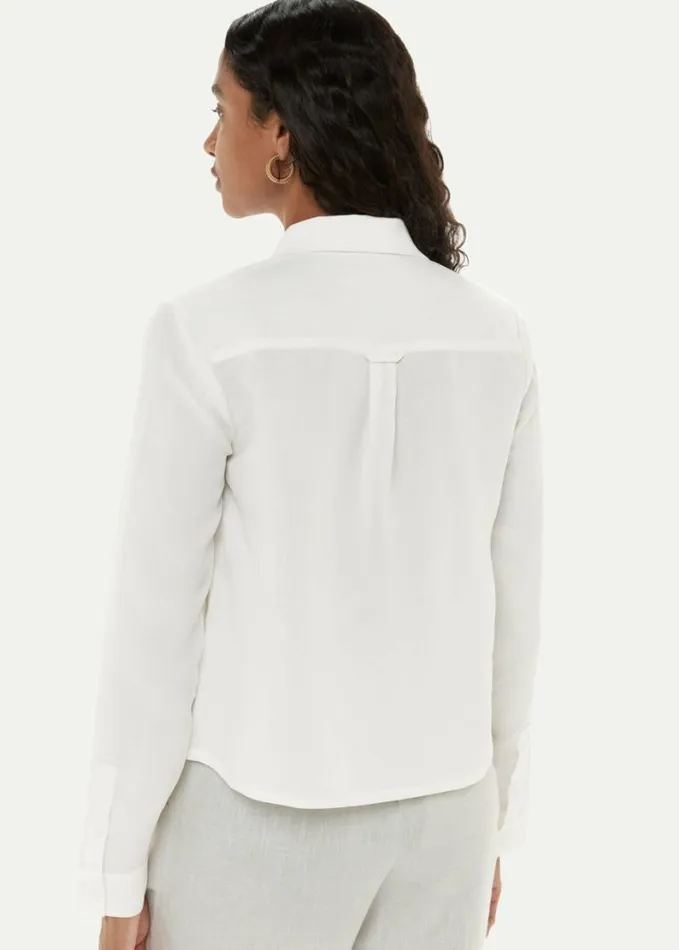 Whistles Cloe Seam Detail Shirt White Women Tops