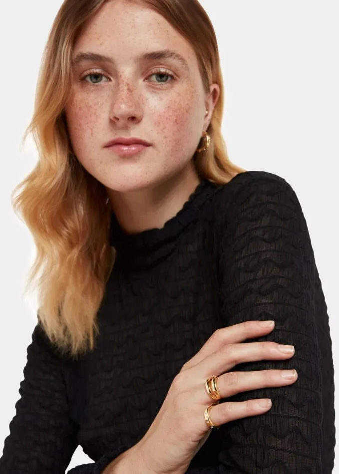 Whistles Diamante Ring Gold Women Gifting