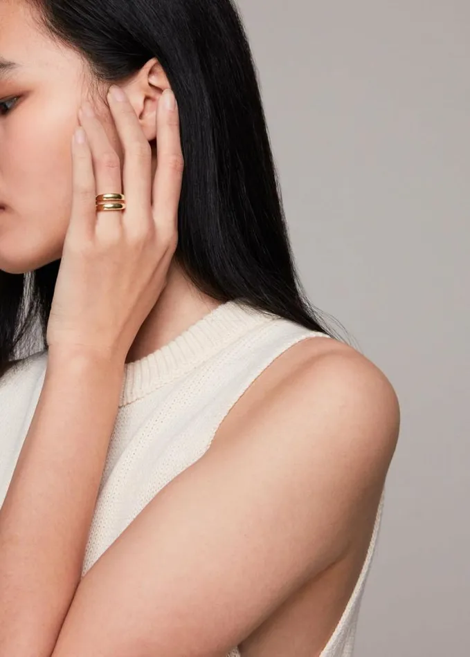 Whistles Double Ring Goldmulti Women Gifting