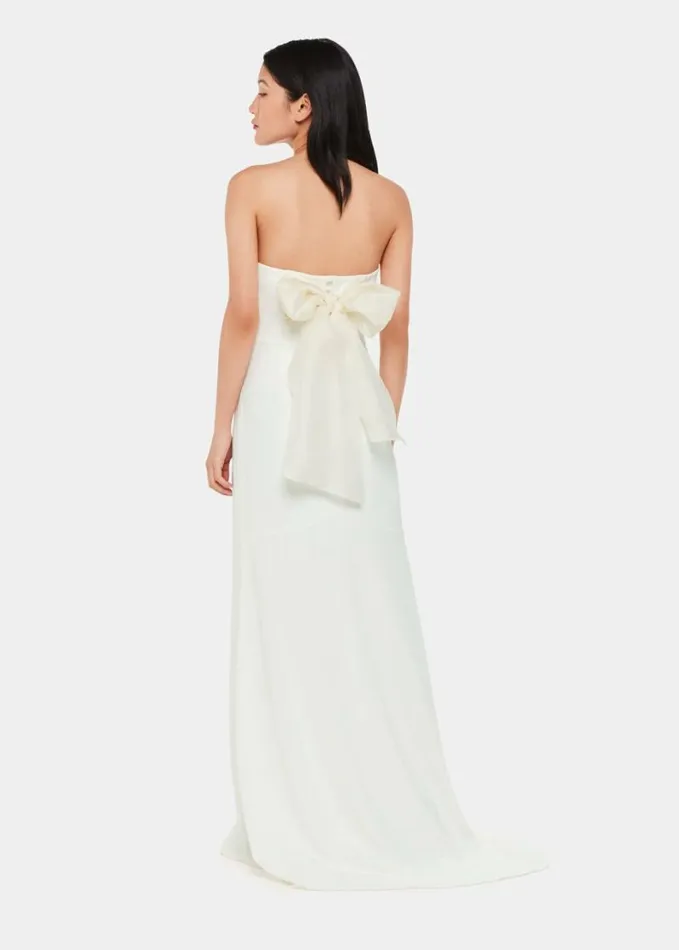 Whistles Ellis Strapless Wedding Dress Ivorymulti Women Dresses