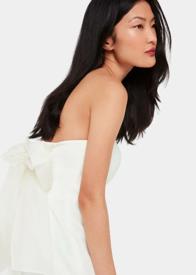 Whistles Ellis Strapless Wedding Dress Ivorymulti Women Dresses