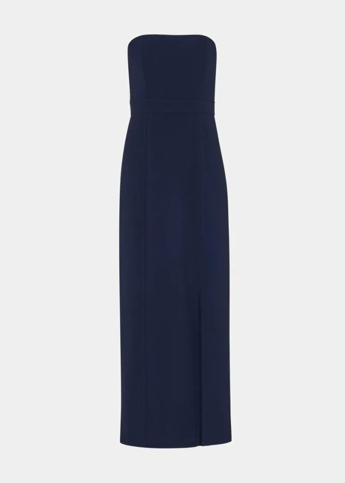 Whistles Gemma Strapless Maxi Dress Navy Women Dresses