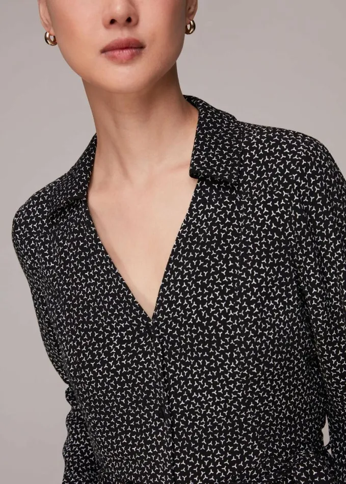Whistles Leah Scattered Y Jumpsuit Blackwhite Women Jumpsuits