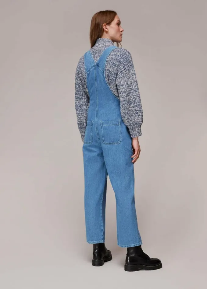 Whistles Leni Dungaree Denim Women Pants