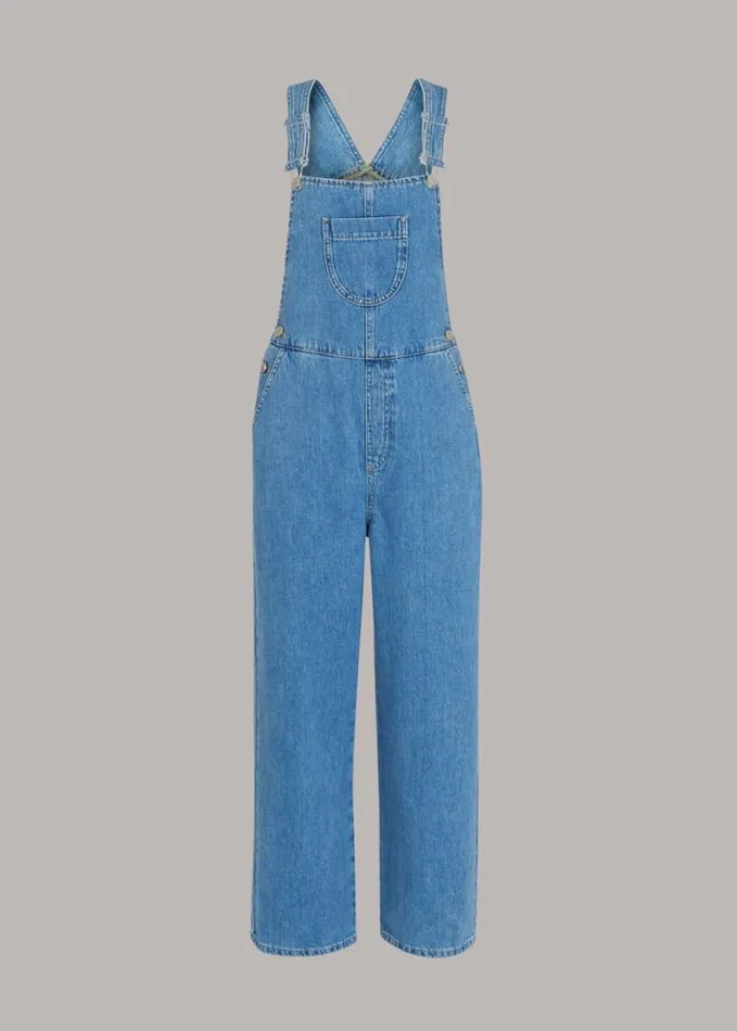 Whistles Leni Dungaree Denim Women Pants