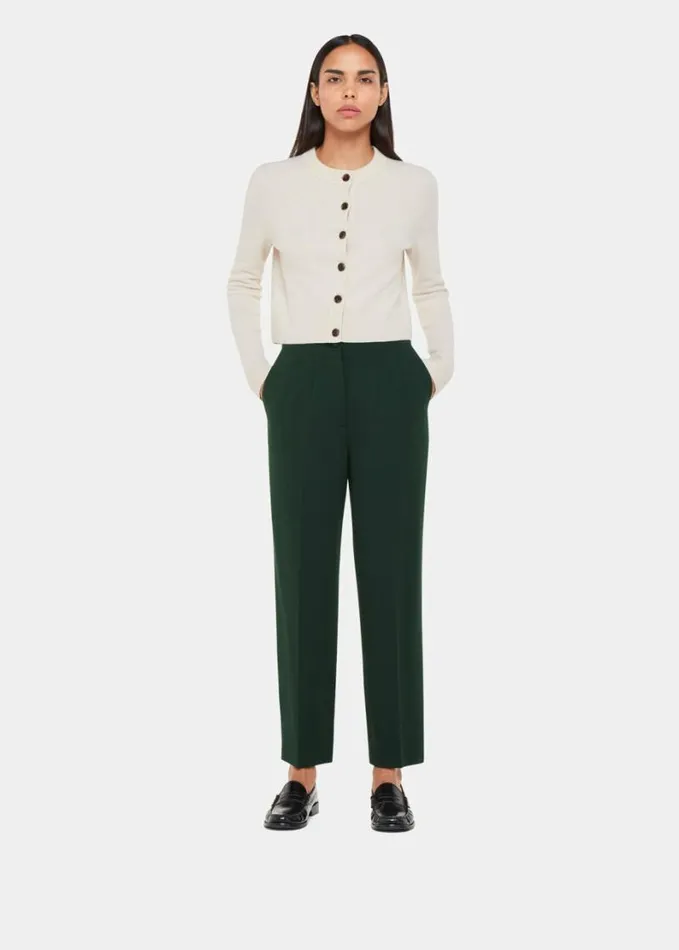 Whistles Lila Ponte Trouser Dark Green Women Pants