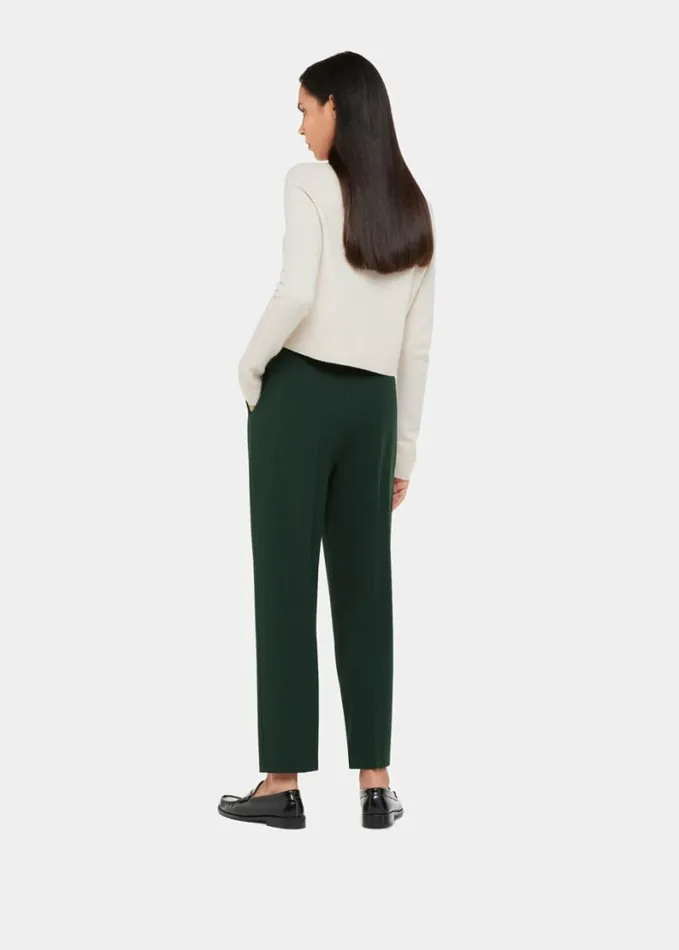 Whistles Lila Ponte Trouser Dark Green Women Pants