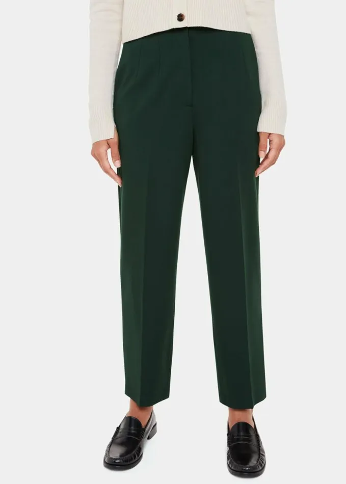 Whistles Lila Ponte Trouser Dark Green Women Pants