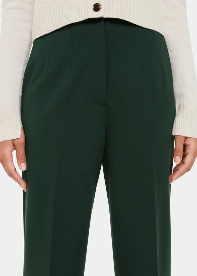 Whistles Lila Ponte Trouser Dark Green Women Pants
