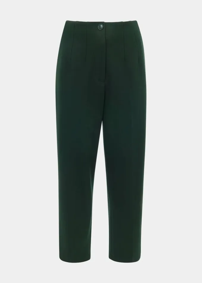 Whistles Lila Ponte Trouser Dark Green Women Pants