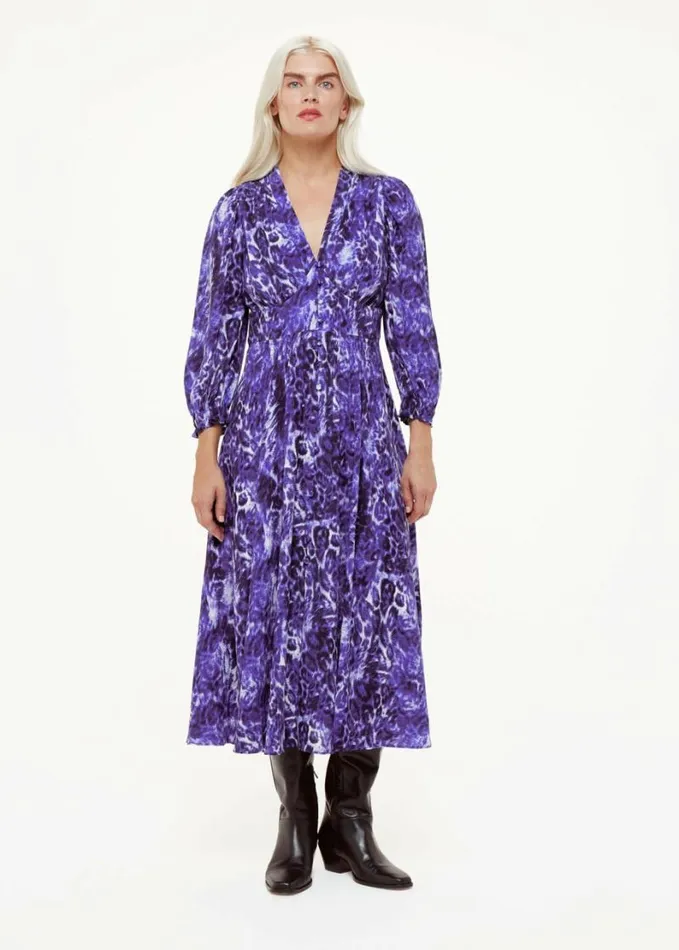 Whistles Petite Glossy Leopard Midi Dress Purplemulti Women Petite Dresses and Jumpsuits Whistles Petite Glossy Leopard Midi Dress Purplemulti Women Petite Dresses and Jumpsuits