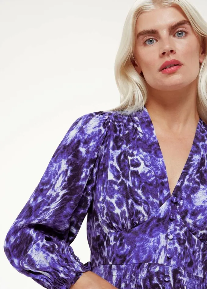 Whistles Petite Glossy Leopard Midi Dress Purplemulti Women Petite Dresses and Jumpsuits Whistles Petite Glossy Leopard Midi Dress Purplemulti Women Petite Dresses and Jumpsuits